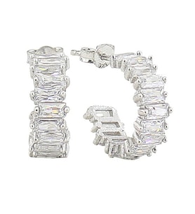 Söğütlü Silver baget taşlı tamtur küpe