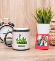 Gıda Mühendisi Sihirli  Kupa Bardak ve Kırmızı Mini Çerçeve