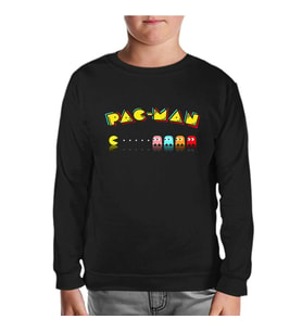 Pac-Man - Enemy Siyah Çocuk Sweatshirt