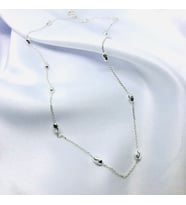 Mini Top Zincir Model Gümüş Kolye