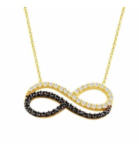 Kolye Sonsuzluk Yin Yang 2,28 Gram 14 Ayar Altın (Sarı)