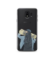 Kaykay Kız Tasarım Süper Şeffaf Silikon Telefon Kılıfı Samsung J4 (2018)