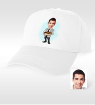 BK Gift Kişiye Özel Bay Doğum Günü Karikatür Beyaz Şapka  4