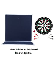 Dartsan Dart Tahtası Arkalığı 75x75cm + Busso Dartboard 45cm