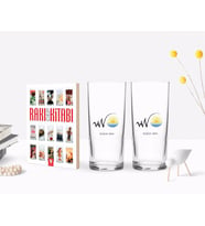 BK Gift Kişiye Özel Renkli Baskılı Van Tasarımlı Turistik İkili Rakı Bardağı ve Rakı Cep Kitabı Hediye Seti-1 (Model 1)