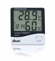 Diwu HTC-1 Saatli Nem Ölçer ve Termometre (Çok Renkli)