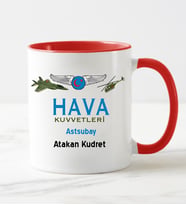 Hava Kuvvetleri Astsubay Kupa Bardağı Kırmızı
