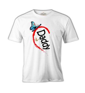 Daddy Mommy Baby - Daddy Beyaz Erkek Tshirt