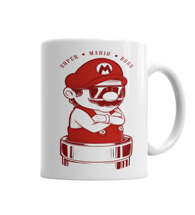 Super Mario Bros Kupa Bardak Porselen