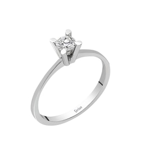 Sirius E Renk 0,27 Karat Pırlanta Tektaş Yüzük 0704R0394