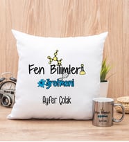 Fen Bilimleri Öğretmeni Yastık ve Silver Kupa Bardak