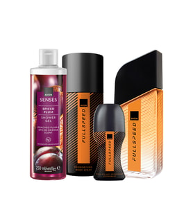 Avon Full Speed Erkek Parfüm Deodorant Rollon ve Duş Jeli Dörtlü Paket