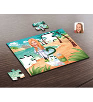 BK Gift Kişiye Özel Kadın Eczacı Karikatürlü Ahşap Puzzle-2