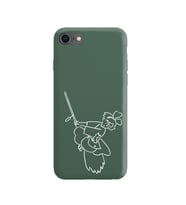 Iphone 7 Çizgi Tasarımlı Koyu Yeşil Lansman Telefon Kılıfı
