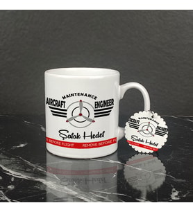 Aircraft Maintenance Engineer Kupa Bardak ve Anahtarlık Set 001