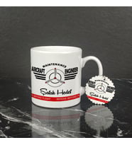 Aircraft Maintenance Engineer Kupa Bardak ve Anahtarlık Set 001