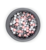 Wellgro Bubble Pops Gri Top Havuzu - Gri/Beyaz/Seffaf/Pembe Top