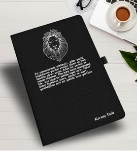 KİŞİYE ÖZEL ASLAN BURCU TEMALI  DEFTER &  AJANDA