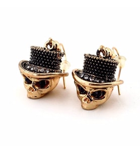 SALLANTILI KURUKAFA GOLD TONE BAYAN KÜPE E210
