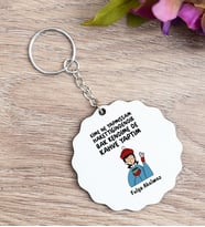 Bak Kendime De Kahve Yaptım Ahşap Anahtarlık