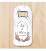 Mermer Desenli 2 Söz, Nişan, Nikah Hatırası Temalı Uzun (dik ) Açacak Magnet