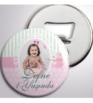 Kız Çocuğu Pembe Kuşlu Doğum Günü Açacaklı Magnet