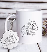 BK Gift Kişiye Özel Mesleki Saç Stilisti Beyaz Kupa ve Anahtarlık Hediye Seti-1 (Model 1)