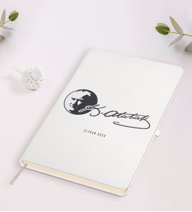 BK Gift Kişiye Özel Atatürk Temalı Beyaz Defter-20