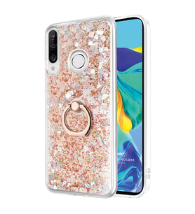 Microsonic Huawei P30 Lite Kılıf Glitter Liquid Holder Gold