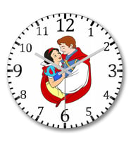 Branca De Neve 3 Duvar Saati Bombeli Gercek Cam