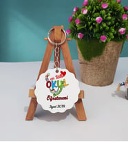 Mesajli Okul Öncesi Öğretmeni Ahşap Anahtarlık