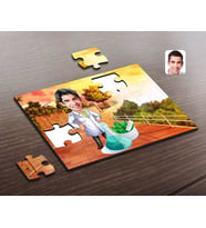 BK Gift Kişiye Özel Erkek Eczacı Karikatürlü Ahşap Puzzle-1