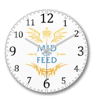 Mid or Feed Duvar Saati Bombeli Gercek Cam