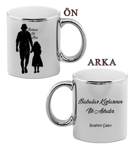 BK Gift Kişiye Özel Babalar Günü Temalı Krom Kupa Bardak 28408