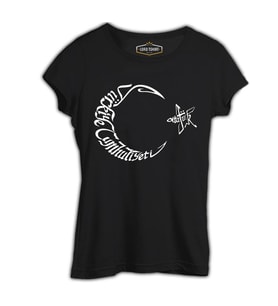 TC Atatürk Siyah Kadın Tshirt