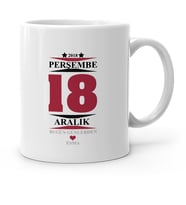 BK Gift Kişiye Özel Bugün Günlerden Beyaz Kupa Bardak  1