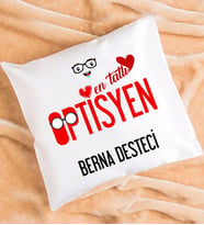 Mesajlı Optisyen Tasarımlı Kişiye Özel Optisyen Yastık