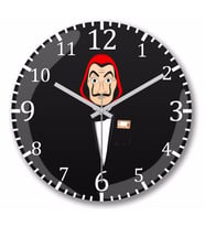 La Casa De Papel The Dali Duvar Saati Bombeli Gercek Cam