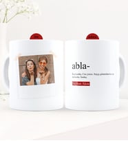 BK Gift Kişiye Özel Fotoğraflı Abla Anlamı Beyaz Kupa Bardak - 2
