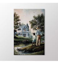 Arty Tablo Balık Tutanlar Tablo (Karışık)
