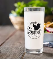 BK Gift Kişiye Özel Renkli Baskılı Sosyal İçici Rakı Bardağı-1 (Beyaz)
