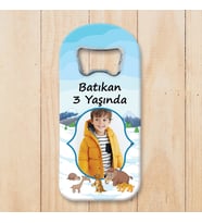 Kış Temalı Uzun (dik ) Açacak Magnet