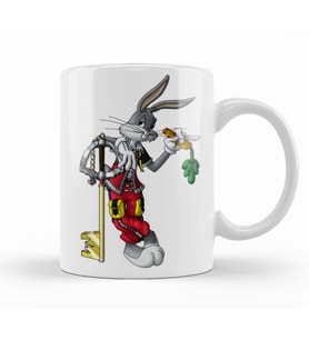 Looney Tunes The King  Bugs Bunny Kupa Bardak Porselen