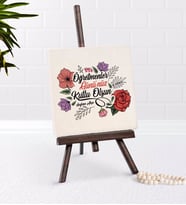 BK Gift Kişiye Özel Öğretmenler Gününüz Kutlu Olsun Şovaleli Doğal Taş-5 (Beyaz)