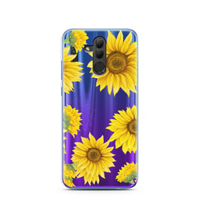 Ayçiçeği Tasarımlı Süper Şeffaf Silikon Telefon Kılıfı Huawei Honor 20 Lite