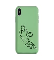 Iphone Xs Çizgi Tasarımlı Yeşil Lansman Telefon Kılıfı