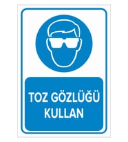 MIGNATIS - Toz Gözlüğü Kullan Levhası - Sac Malzeme 35x50cm