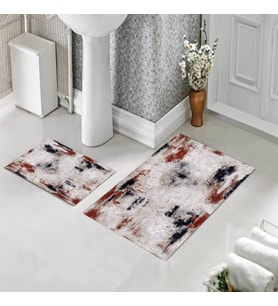 Banyo Halısı Ikili Klozet Takımı Kaymaz Tabanlı (60 xm x 100 cm + 40 cm x 60 cm) 
