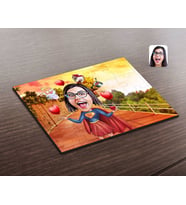 BK Gift Kişiye Özel Süper Anne Karikatürlü Ahşap Puzzle-1