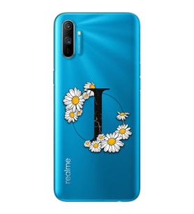 Papatya Harf Tasarım Süper Şeffaf Silikon Telefon Kılıfı Oppo Realmi C3 I-Harfi